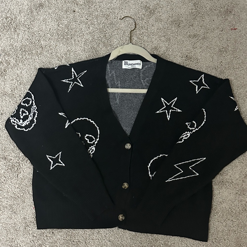 women’s size M black cropped jacket